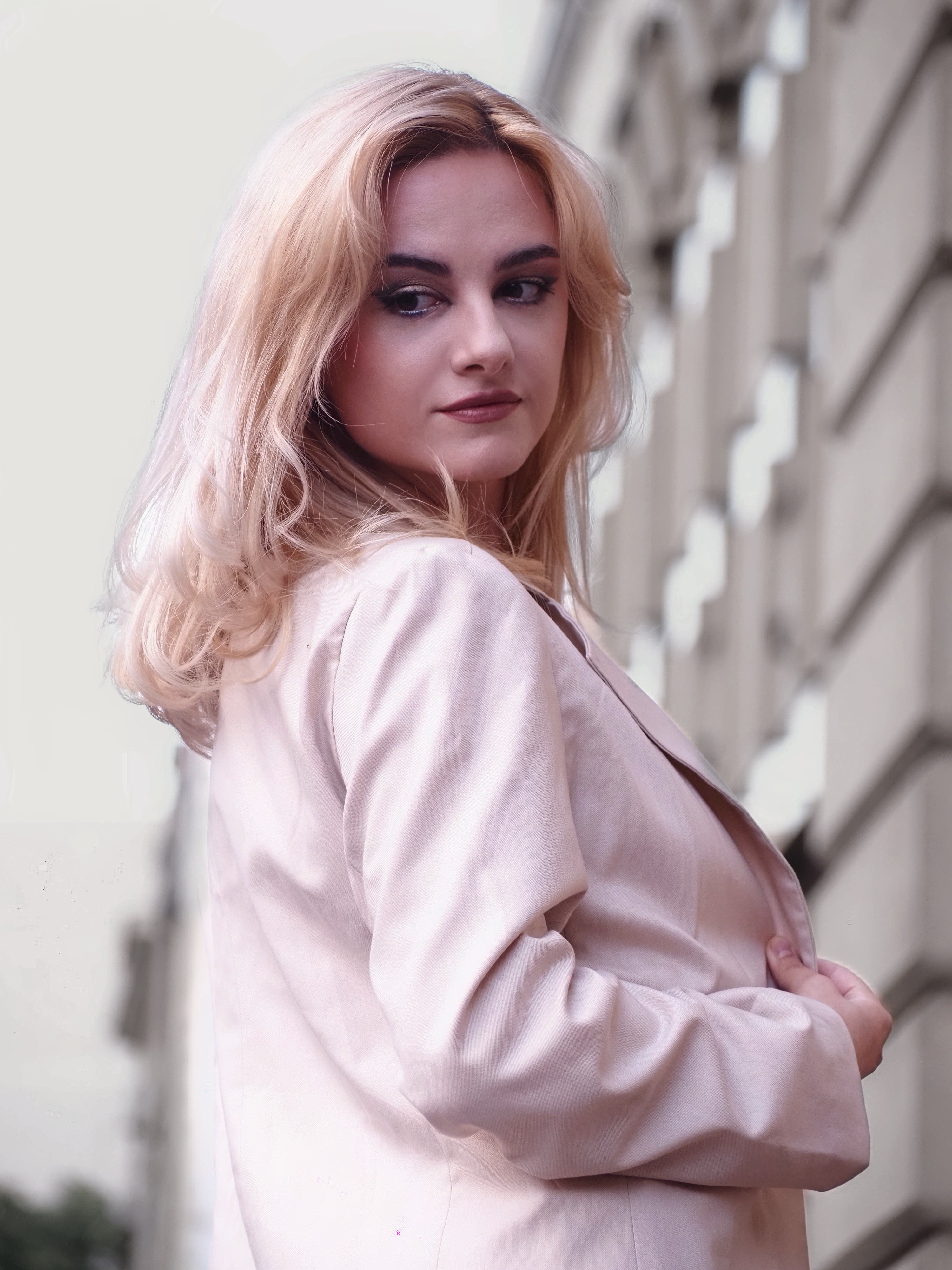 Office Beige Blazer and Dress Set