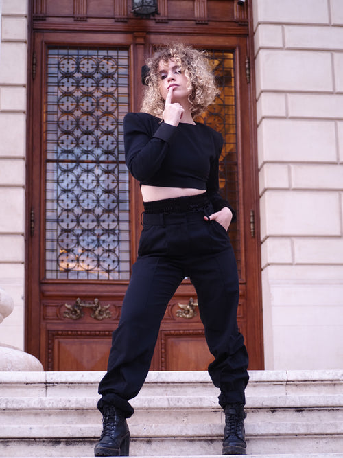 Fierce Black Top & Bottom Set